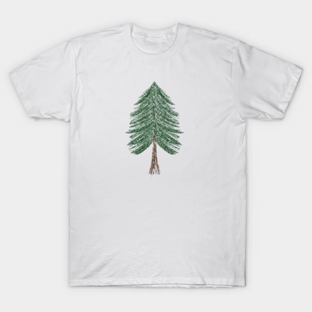 Pine Tree Sketch T-Shirt by Penny Jane Studios